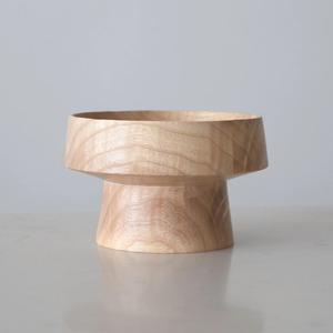 Cuenco de Pedestal de madera Exhibición rústica Cuencos <span class=keywords><strong>Koben</strong></span> elevados de frutas de madera natural Cuenco de soporte elevado de madera hecho a mano - Product Image 6