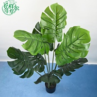 Palmier artificiel réaliste Monstera Deliciosa 120 cm résistant aux intempéries pour décoration intérieure et extérieure commerciale