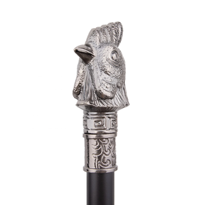 Cabeza de pollo de plata antigua moda bastón decorativo bastón elegante moda bastón Cosplay aleación Crosier Vintage Stick - Product Image 4