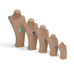 Collar de microfibra de alta calidad RZ, busto, exhibición de joyería, maniquí, joyería de lujo, collar, busto, soportes para cuello - Product Image 4