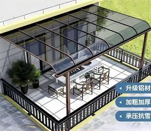 Pare-soleil <span class=keywords><strong>horizontal</strong></span> en profilé aluminium Warm Break avec lame profilée pour mur-rideau en verre et pont en structure <span class=keywords><strong>métallique</strong></span> - Product Image 2