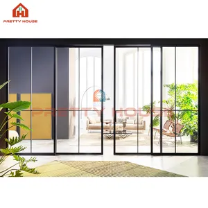 72x80 3 Panel Stackable Aluminum Sliding Louvered Patio Doors