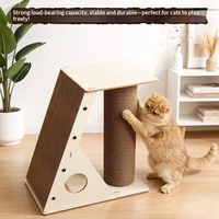 Griffoir et lit combinés en forme de L en carton durable pour chat, blanc, vertical, pour animaleries et maisons