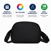Sac banane promotionnel personnalisé avec logo, sac de taille en polyester, cadeau d'entreprise, sac de festival, sac ceinture, vente en gros, fabricant OEM