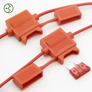 12 Gauge ATC Fuse Holder Box in-Line AWG Wire Copper 12V 30A Blade Standard Plug Socket