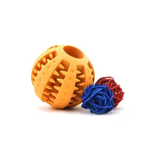 Yüksek kaliteli interaktif saf kauçuk köpek bite çiğneme yüksek sıçrama köpek topu oyuncak küçük orta pet için - Product Image 1