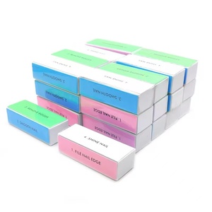 4-Side Nail <b>File</b> Buffer Grinding Sanding Polishing Block Colorful Square Disposable Soft Edge Manicure Art Tool Wholesale - Product Image 1
