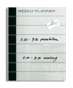 <span class=keywords><strong>Tableau</strong></span> <span class=keywords><strong>blanc</strong></span> <span class=keywords><strong>magnétique</strong></span> grand format pour planificateur hebdomadaire et mensuel, <span class=keywords><strong>feuille</strong></span> de verre, 120 x 240 cm - Product Image 3