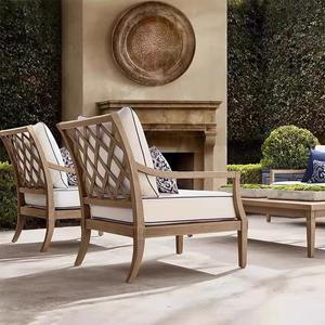 Sofá de patio de teca de diseño, 3 plazas, impermeable, muebles de exterior para uso en villas, patios y hoteles. - Product Image 2