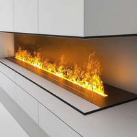 Cheminée électrique décorative d'intérieur de 30 pouces, flamme LED encastrée, vapeur d'eau 3D, cheminée électrique pour hôtel