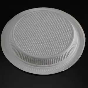 Индивидуальная одноразовая белая круглая пластиковая тарелка, поднос для еды, свадебная тарелка для конфет, фруктов