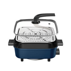 Vaporera Eléctrica Oc-02 de 7L con Doble Tubo, Olla Cuadrada Antiadherente con Tapa de Vidrio Templado, Olla Multifuncional - Product Image 1