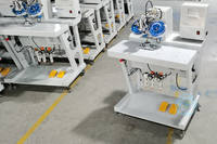 Machine semi-automatique de pose de strass en verre, contrôlée par PLC, à soudage ultrasonique, pour fixation à chaud, capacité de 100 pièces/min