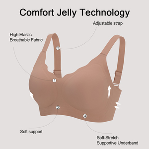 <span class=keywords><strong>Reggiseno</strong></span> Bralette Senza Cuciture a Tre Quarti (3/4 Cup) in Poliammide Traspirante con Bordo Ondulato e Tocco Morbido, Direttamente dalla Fabbrica - Product Image 3