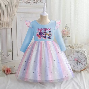 Disfraces de K-<span class=keywords><strong>Pop</strong></span> Demon Hunters en Oferta, Mira, Rumi, Zoy, Ropa de Dibujos Animados, Vestido de Princesa Estampado para Actuaciones - Product Image 6