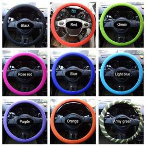 Custom Red Auto Luxury Universal Silicone Car Steering Wheel Cover Set - Product Image 3