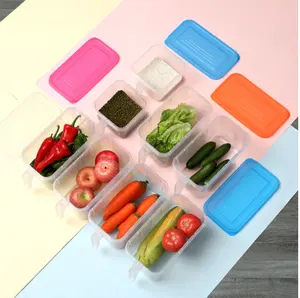 도매 냉장고 보관 용기 주방 투명 플라스틱 과일 야채 쌀 고기 저장 대용량
