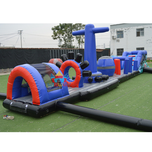 Pista Gonfiabile Personalizzata Lunga per Gare, Percorso a <span class=keywords><strong>Ostacoli</strong></span> Acquatico, Giocattolo Galleggiante, Attrezzatura da Gioco per Noleggio Commerciale per Giochi in Acque Aperte - Product Image 2