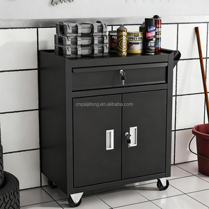 Chariot de rangement d'outils pour atelier, robuste, OBM OEM, avec 1 tiroir, <span class=keywords><strong>2</strong></span> <span class=keywords><strong>portes</strong></span>, serrure à clé, chariot à outils mobile, 3 ans - Product Image 3
