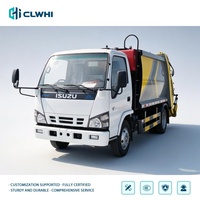 Camion compacteur de déchets Isuzu 4x2 de 9 m³ à vendre, nouveau camion à chargement arrière, camion de compression des déchets pour la ville