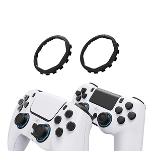 Bâtons octogonaux noirs redessinés avec anneaux d'accentuation pour EXtremeRate PS5 Luna Redesigned et pour PS4 Ghost Redesigned Shell - Product Image 2