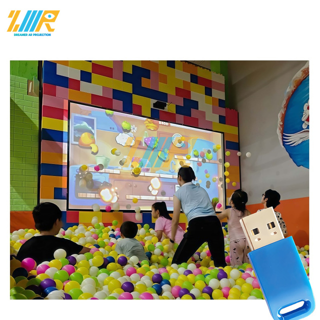 Kids Projection Ball Game Software Interactive Throwing Game for Early Childhood Education Ball Smashing Game System