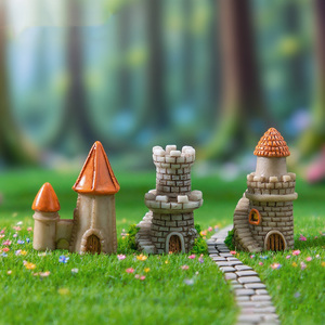 Miniature Fairy Castle Landscape Resin Decorations <strong>Mini</strong> House Figurines Ornaments for DIY Desk Micro <strong>Christmas</strong> Home Craft Decor - Product Image 3