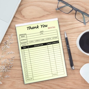 Carnet de reçus de remerciement, carnet de factures autocopiantes en 2 exemplaires avec couverture cartonnée pour petites boutiques - Product Image 5