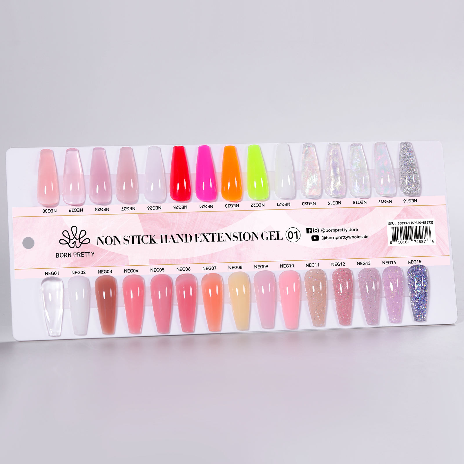 60033-1 Non Stick Hand Extension Gel (NEG01-NEG30)