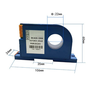 Transducteur de courant AC sur rail DIN, transmetteur AC 0-20A 50A 100A, entrée 0-10V 0-5V 4-20mA, module <span class=keywords><strong>convertisseur</strong></span> de sortie - Product Image 5