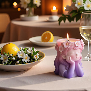 Moules à Béton pour Pots Petite Fille Tête Statue Ciment Silicone Pot De Fleur <span class=keywords><strong>Moule</strong></span> Visage Portrait Sculpture Succulente Planteur <span class=keywords><strong>Moule</strong></span> - Product Image 5
