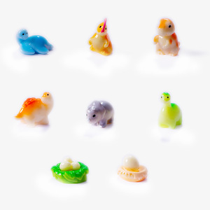 ตุ๊กตาไดโนเสาร์เรซิ่นขนาดเล็กน่ารักการ์ตูนสัตว์สำหรับทำสวน DIY ตกแต่งอุปกรณ์เสริม 7-12y - Product Image 1