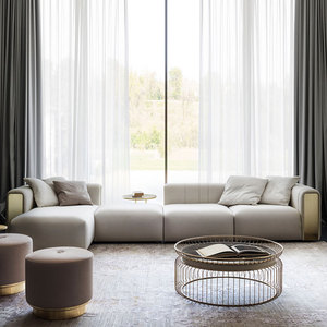 เฟอร์นิเจอร์ดีไซน์แบรนด์ Miwo เฟอร์นิเจอร์ห้องนั่งเล่น โซฟาคุณภาพสูง สีครีมขาว หนังแท้ 3 ที่นั่ง โซฟาเข้ามุมรูปตัว L โซฟาหรูหราทันสมัย - Product Image 4