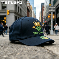 Gorra de Béisbol Negra de 6 Paneles con Logotipo Personalizado, Venta al Por Mayor, Bordado Plano, Parche Tejido, Fabricante de Gorras