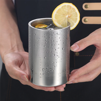 350ml/500ml acier inoxydable Double paroi bière tasse argent tasse à café Portable voyage bureau tasses à eau verres gobelet