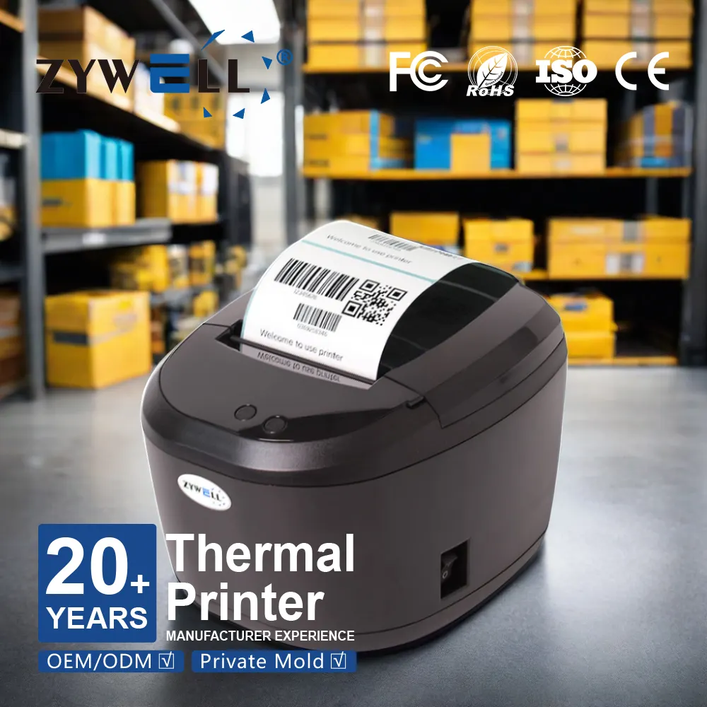 Auto cut postal perekat produk tag label printer untuk toko produk thermal printer
