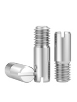 ANCETE Goupille fendue en acier inoxydable 304, finition brillante, cylindrique, à filetage externe, à moitié filetée, sans tête