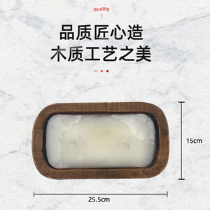 Bol à bougie parfumée ovale en <span class=keywords><strong>bois</strong></span> de Paulownia de Chine, style vintage campagnard, également utilisable comme corbeille à fruits - Product Image 2