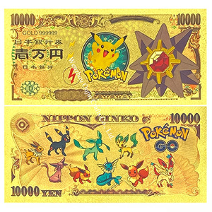 2026 Penjualan Terlaris US Pocket Monster 8 Desain Uang Kertas Berlapis Emas 24K untuk Koleksi - Product Image 4