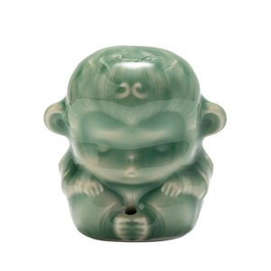 Porte-encens singe en céramique Celadon, figurine de thé artisanale pour cérémonie du thé, décoration d'intérieur, origine Dehua - Product Image 5