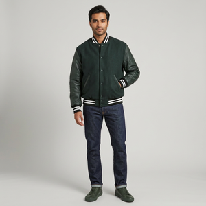 Blousons universitaires personnalisés pour hommes, les plus vendus, tendance, en gros, col montant, respirants - Product Image 1