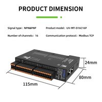 Precio al por mayor 16 Entrada y salida digital Módulo IO remoto Controlador de programación Modbus TCP Plc