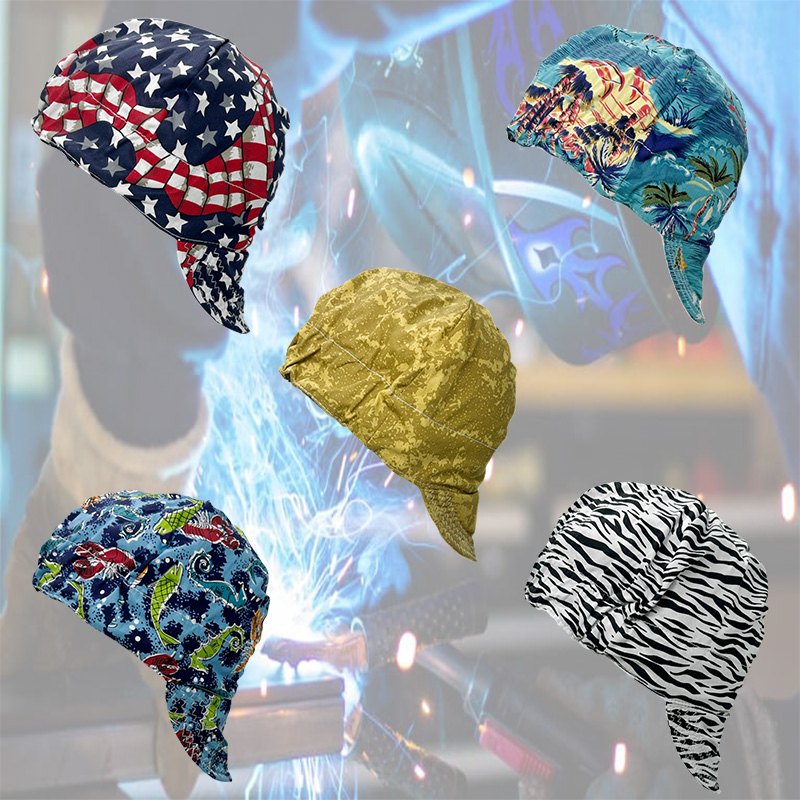 Bonnet De Soudeur Réversible Fullsheild CAT 2 - 6 Panneaux En Coton FR - Protection Cou Et Tête Pour Travaux