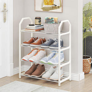 Freestanding Coat <strong>Rack</strong> with Shelves, <strong>4</strong>/5 Layer Folding Clothes Hanger Organizer for Bedroom, Entryway Bag Storage Stand - Product Image 3