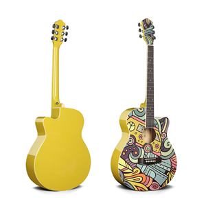 <span class=keywords><strong>Guitarra</strong></span> Acústica de <span class=keywords><strong>40</strong></span> Pulgadas con Patrón de Cartón de Fábrica China para Principiantes - Product Image 1