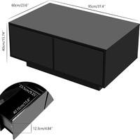 Table Basse LED Moderne Personnalisée en Usine, Table Intelligente Brillante avec Tiroirs de Rangement, 20 Couleurs de Lumières, Ensemble Meuble TV en Bois – Vente en Gros