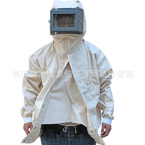 Canvas Dustproof Work Suit Zipper Version Thickened Wear Resistant For <b>Sandblasting</b> And Painting Protection - Product Image 5
