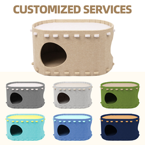 Produit le plus vendu 2024 2025 Tunnel de chat pliable résistant aux rayures lit fermé grotte de lit de chat pour plusieurs et grands chats - Product Image 4