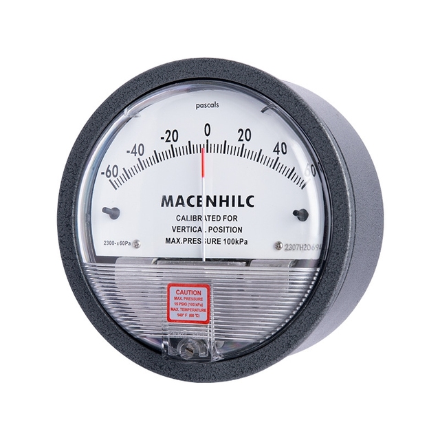 Metal Micro-Pressure Differential Gauge 0-30pa Negative Pressure Air Quality Measurement Hospital Ward Clean Room 100mm
