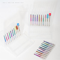 Ensemble de forets à ongles en acier au tungstène, embouts de polissage colorés pour ponceuse électrique, outils de manucure pour salon, outils d'art des ongles en acrylique, vente en gros